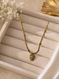 Crystal Tiger Head Necklace