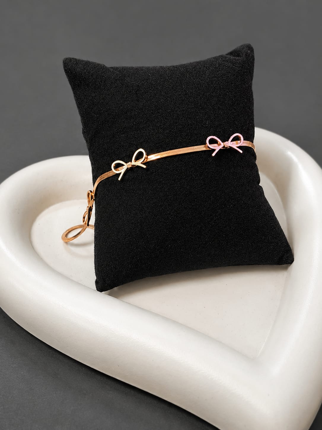 Minimal Bow Charm Bracelet