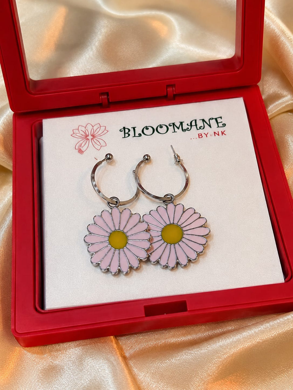 Daisy Bloom Hoop Earrings